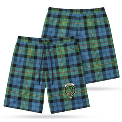 MacEwan Ancient Tartan Crest Men's Beach Shorts