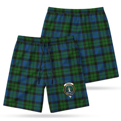 MacKay Modern Tartan Crest Men's Beach Shorts