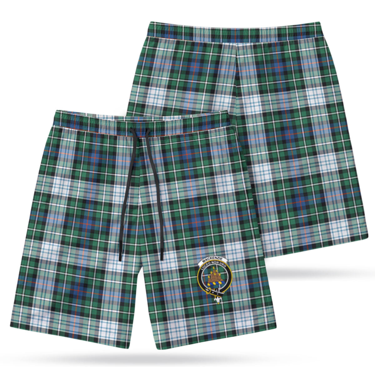 MacKenzie Dress Ancient Tartan Crest Men's Beach Shorts