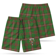 MacKinnon Hunting Modern Tartan Crest Men's Beach Shorts