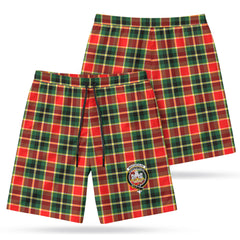 MacLachlan Hunting Modern Tartan Crest Men's Beach Shorts