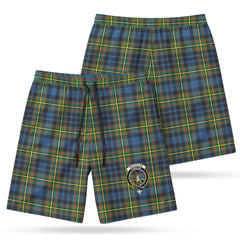 MacLellan Ancient Tartan Crest Men's Beach Shorts
