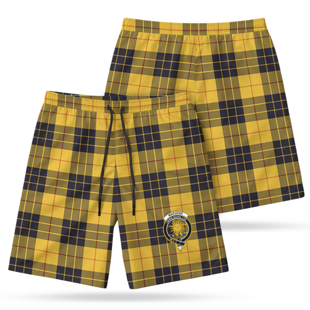 MacLeod of Lewis Ancient Tartan Crest Men's Beach Shorts