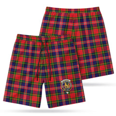 MacPherson Modern Tartan Crest Men's Beach Shorts