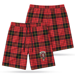 MacQueen Modern Tartan Crest Men's Beach Shorts