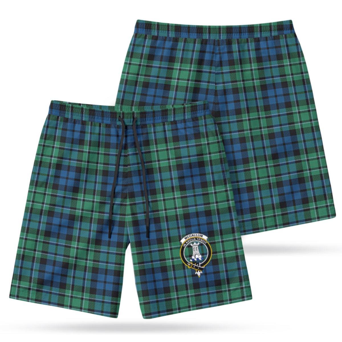 McCallum Ancient Tartan Crest Men's Beach Shorts