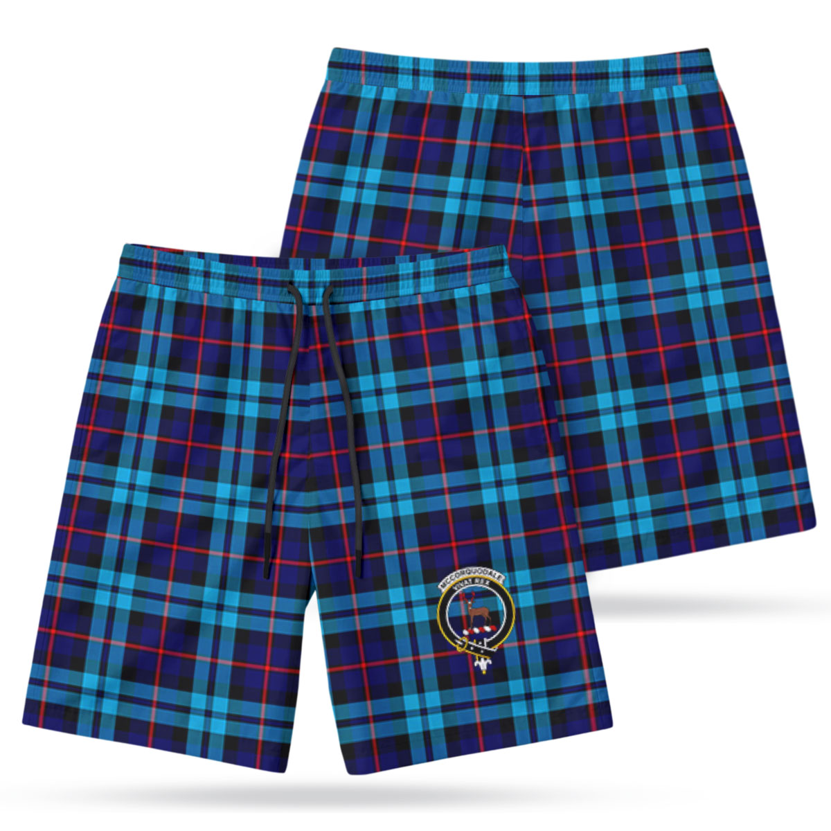McCorquodale Tartan Crest Men's Beach Shorts
