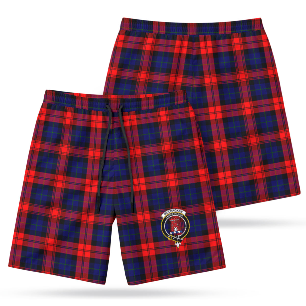 McCracken Tartan Crest Men's Beach Shorts