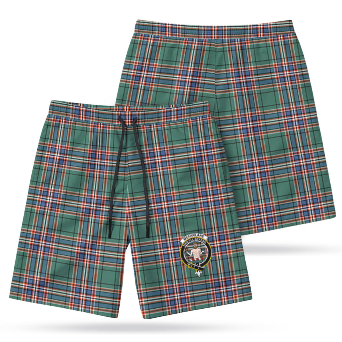 McFarlane Hunting Ancient Tartan Crest Men's Beach Shorts