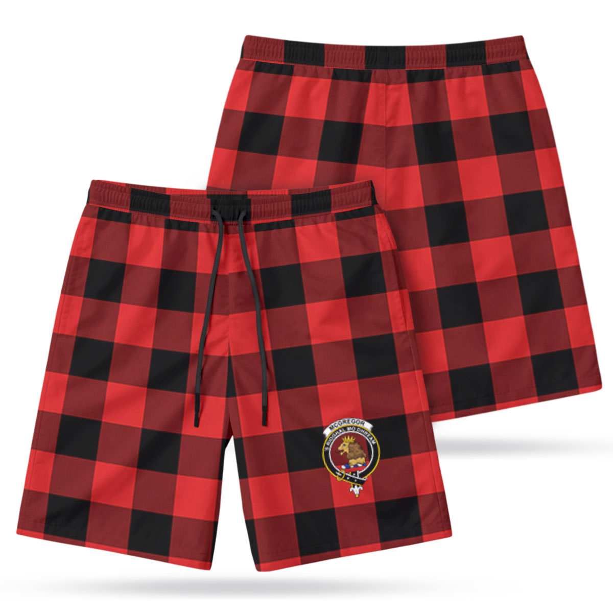 McGregor Rob Roy Modern Tartan Crest Men's Beach Shorts