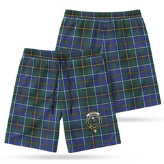 McInnes Modern Tartan Crest Men's Beach Shorts