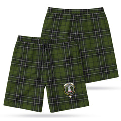 McLean Hunting Tartan Crest Men's Beach Shorts