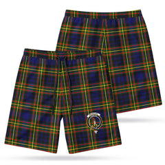 McLellan Modern Tartan Crest Men's Beach Shorts