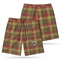 McMillan Old Weathered Tartan Crest Men's Beach Shorts