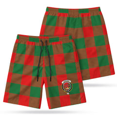 Moncrief Tartan Crest Men's Beach Shorts