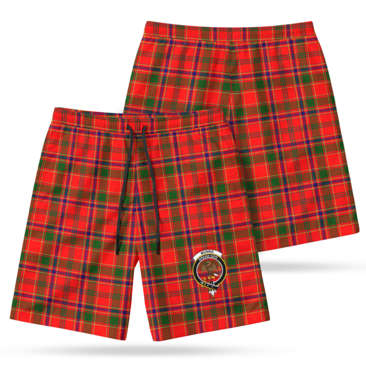Munro Modern Tartan Crest Men's Beach Shorts