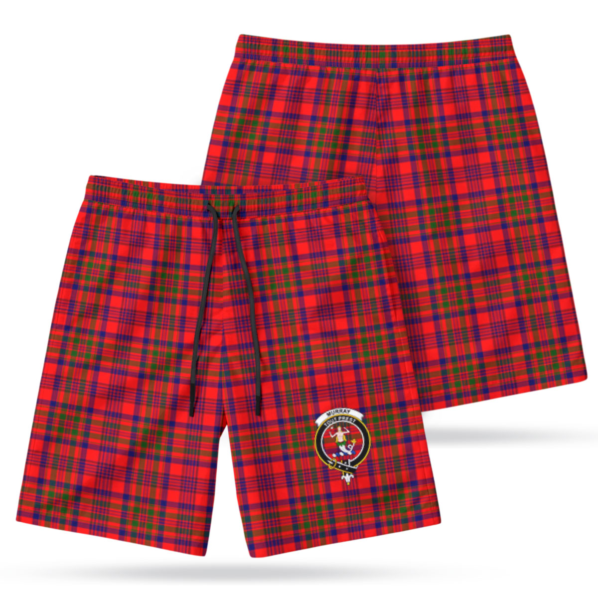 Murray of Tulloch Modern Tartan Crest Men's Beach Shorts