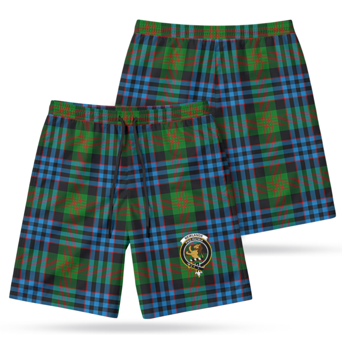 Newlands Tartan Crest Men's Beach Shorts