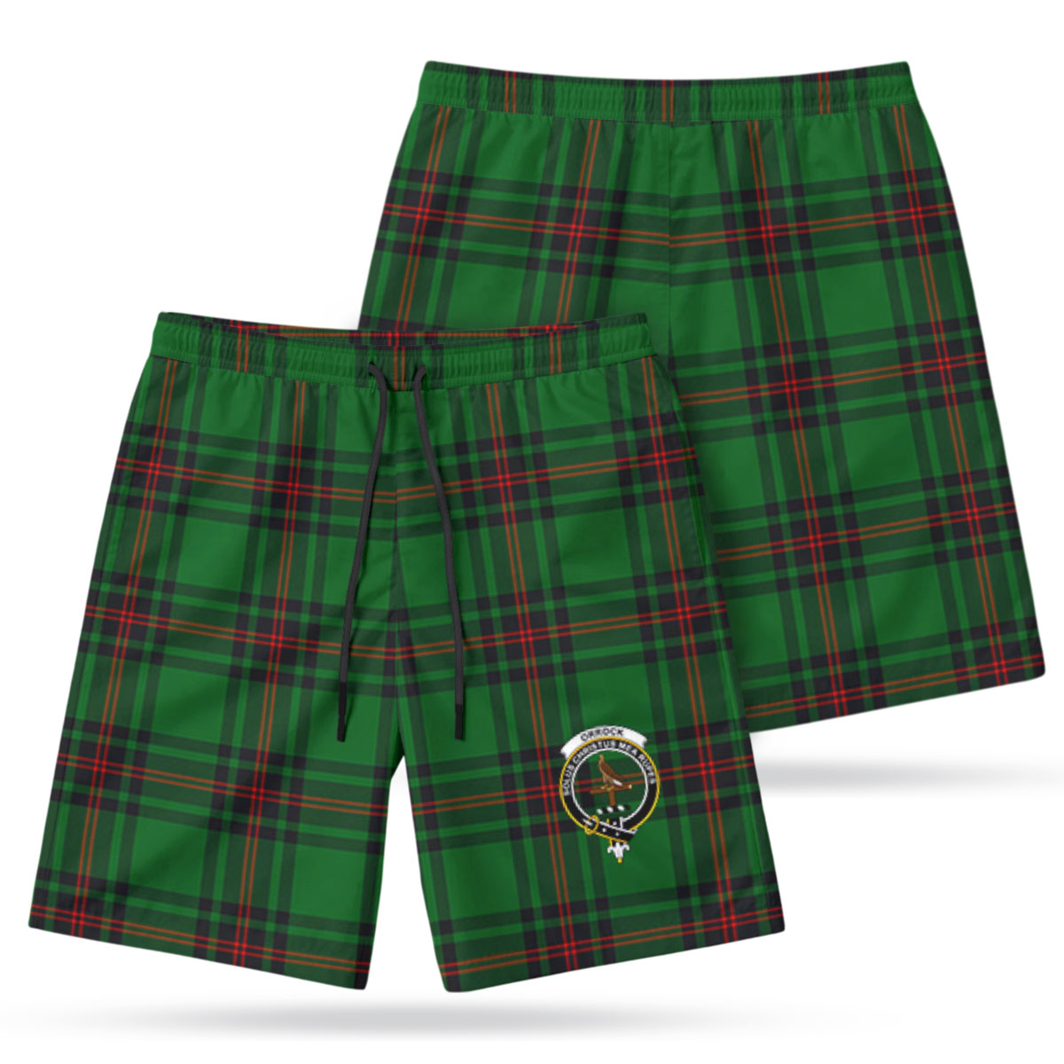 Orrock Tartan Crest Men's Beach Shorts