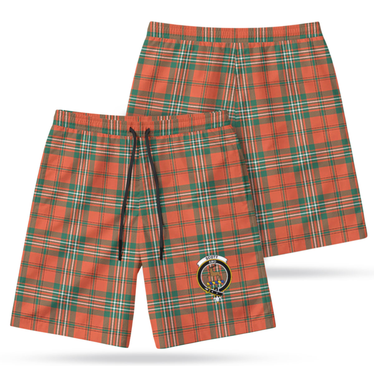 Scott Ancient Tartan Crest Men's Beach Shorts