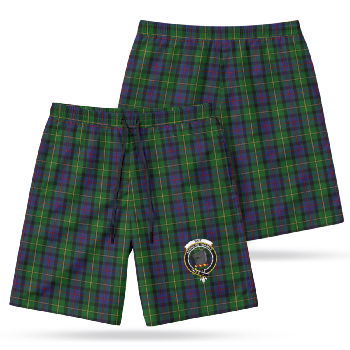 Tait Tartan Crest Men's Beach Shorts