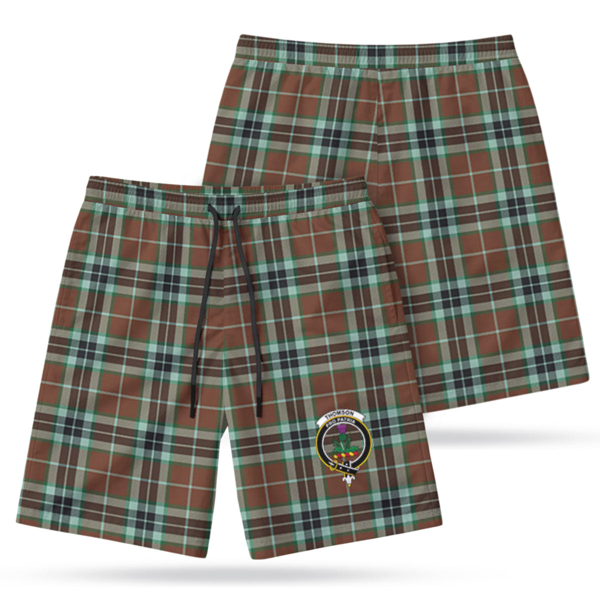 Thomson Hunting Modern Tartan Crest Men's Beach Shorts