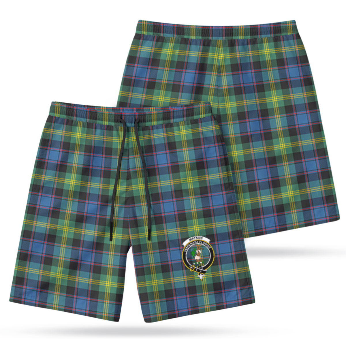 Watson Ancient Tartan Crest Men's Beach Shorts