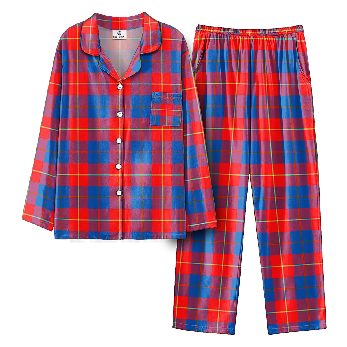Galloway Red Tartan Pajama Set