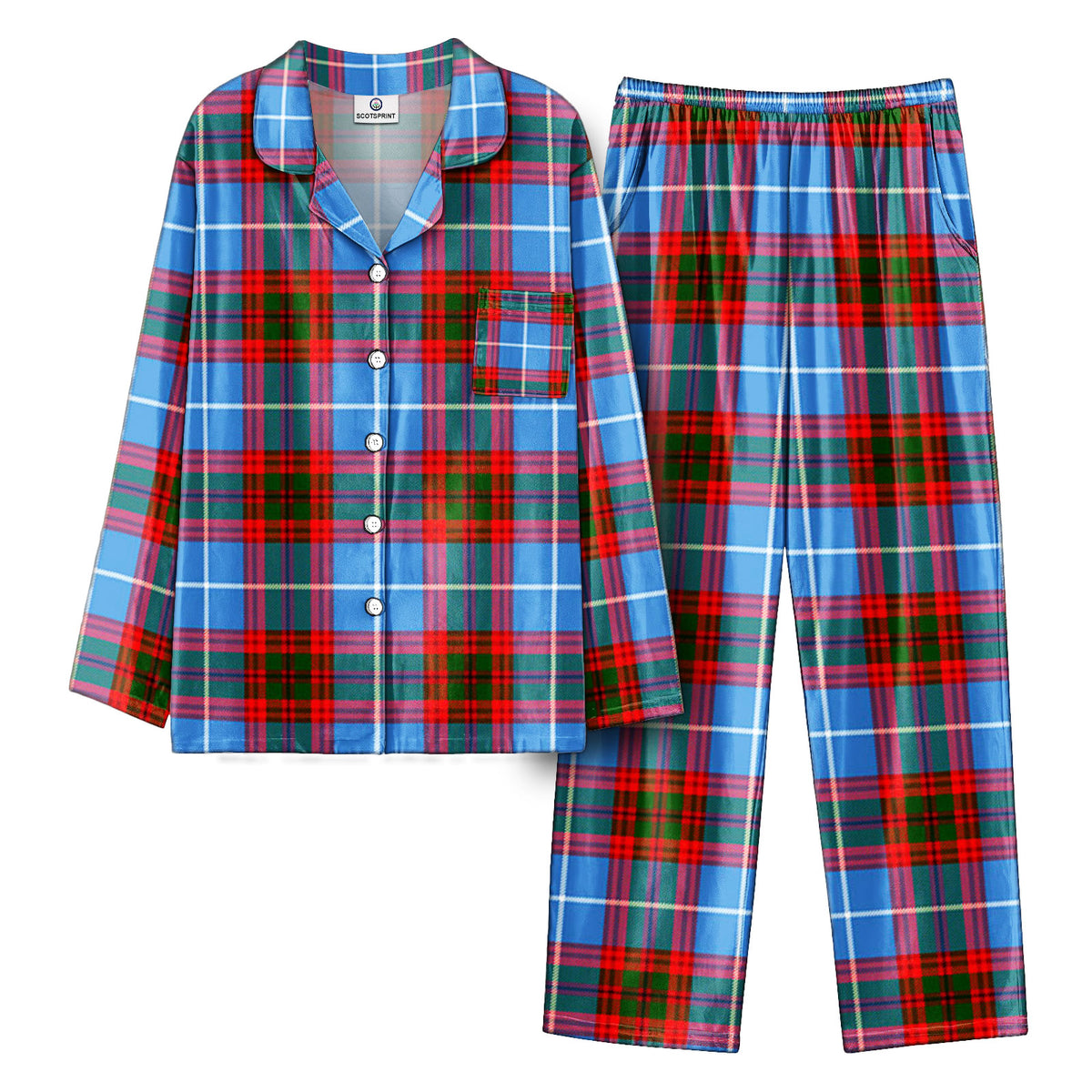 Newton Tartan Pajama Set