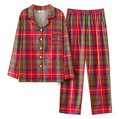 Shaw Red Modern Tartan Pajama Set