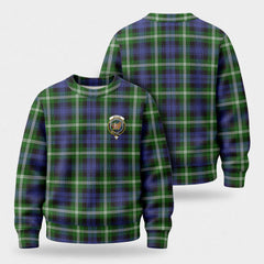 Baillie Modern Tartan Crest Sweater