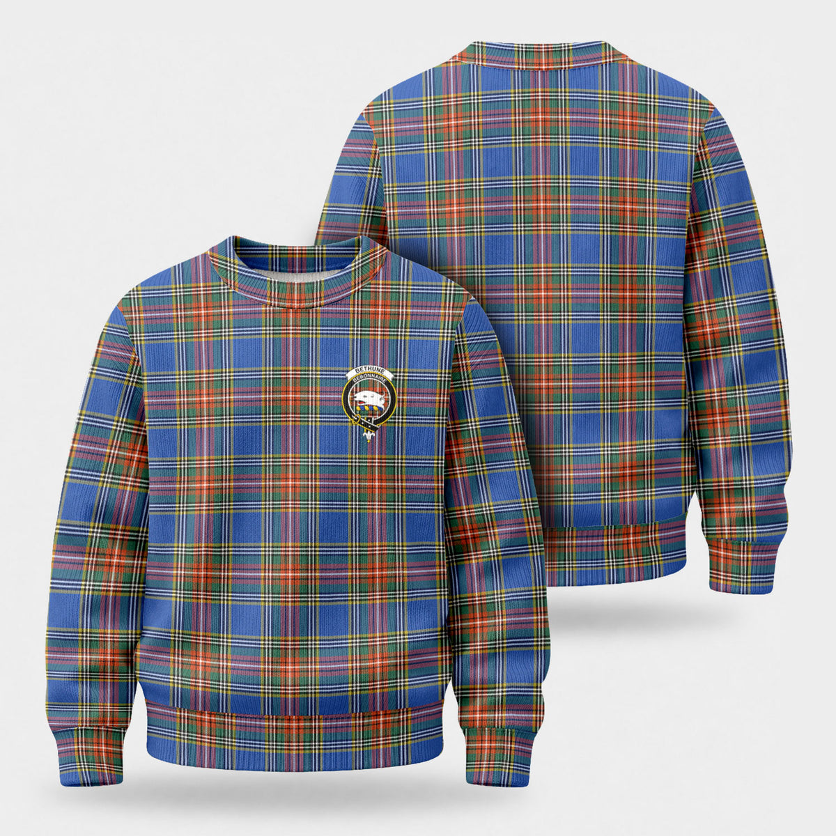 Bethune Ancient Tartan Crest Sweater