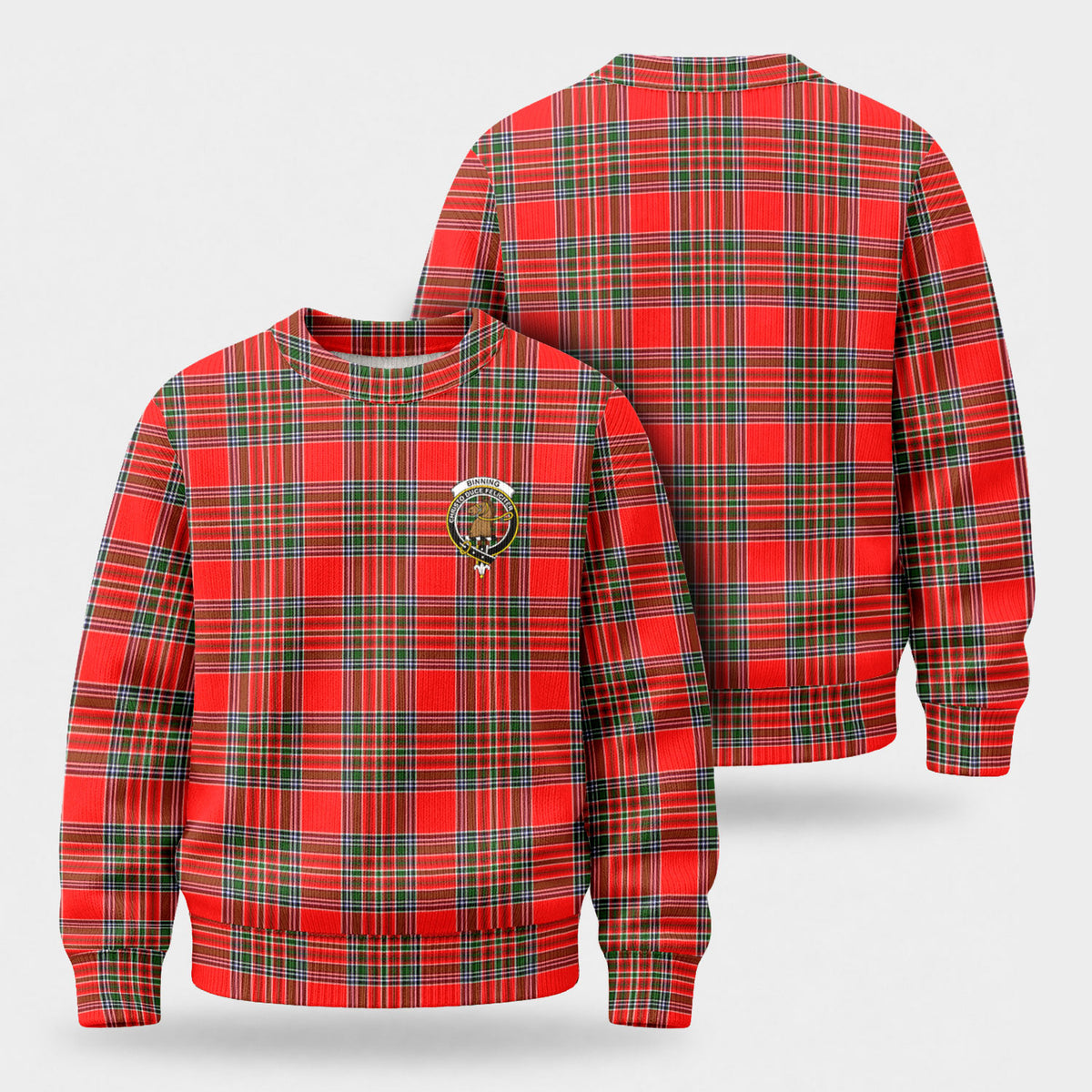 Binning (of Wallifoord) Tartan Crest Sweater