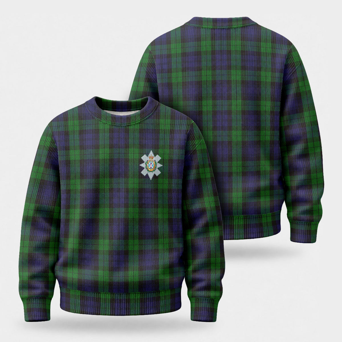 Black Watch Tartan Crest Sweater
