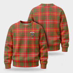 Bruce Modern Tartan Crest Sweater