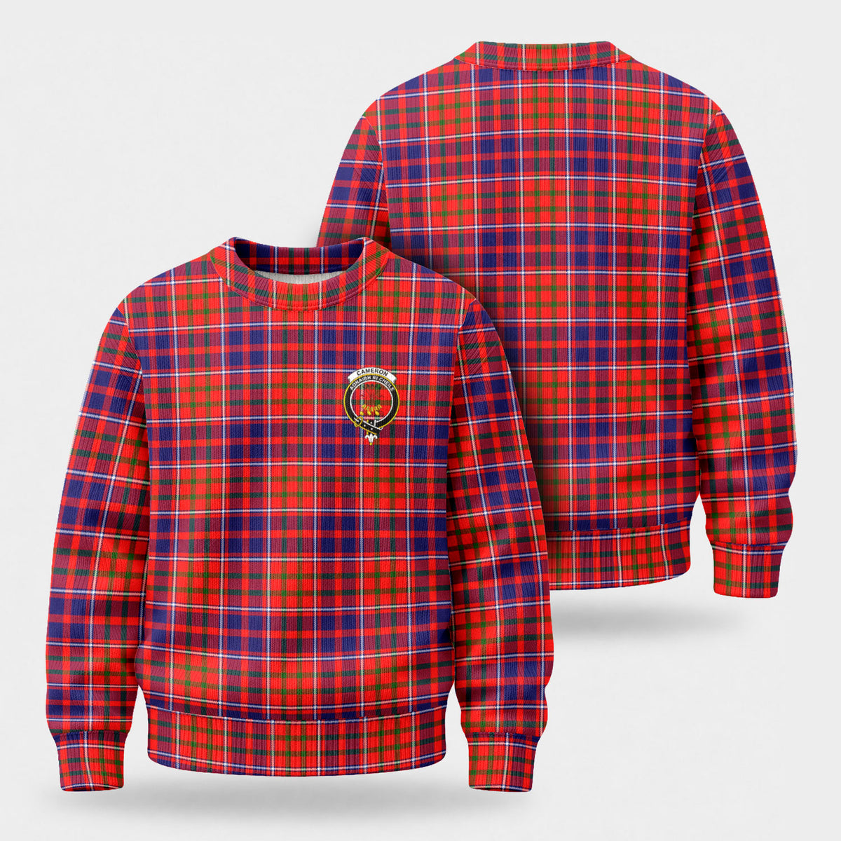 Cameron of Lochiel Modern Tartan Crest Sweater