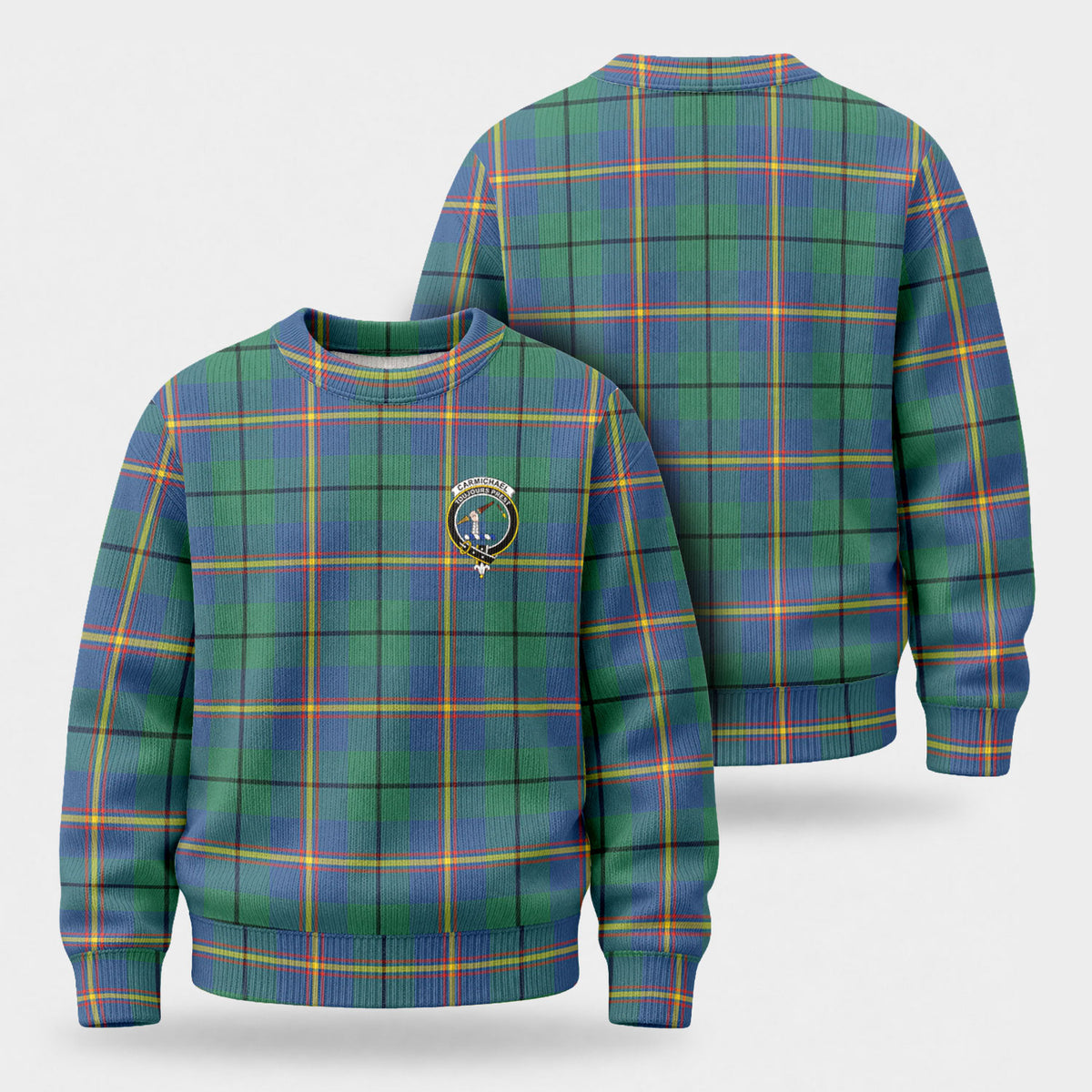 Carmichael Ancient Tartan Crest Sweater