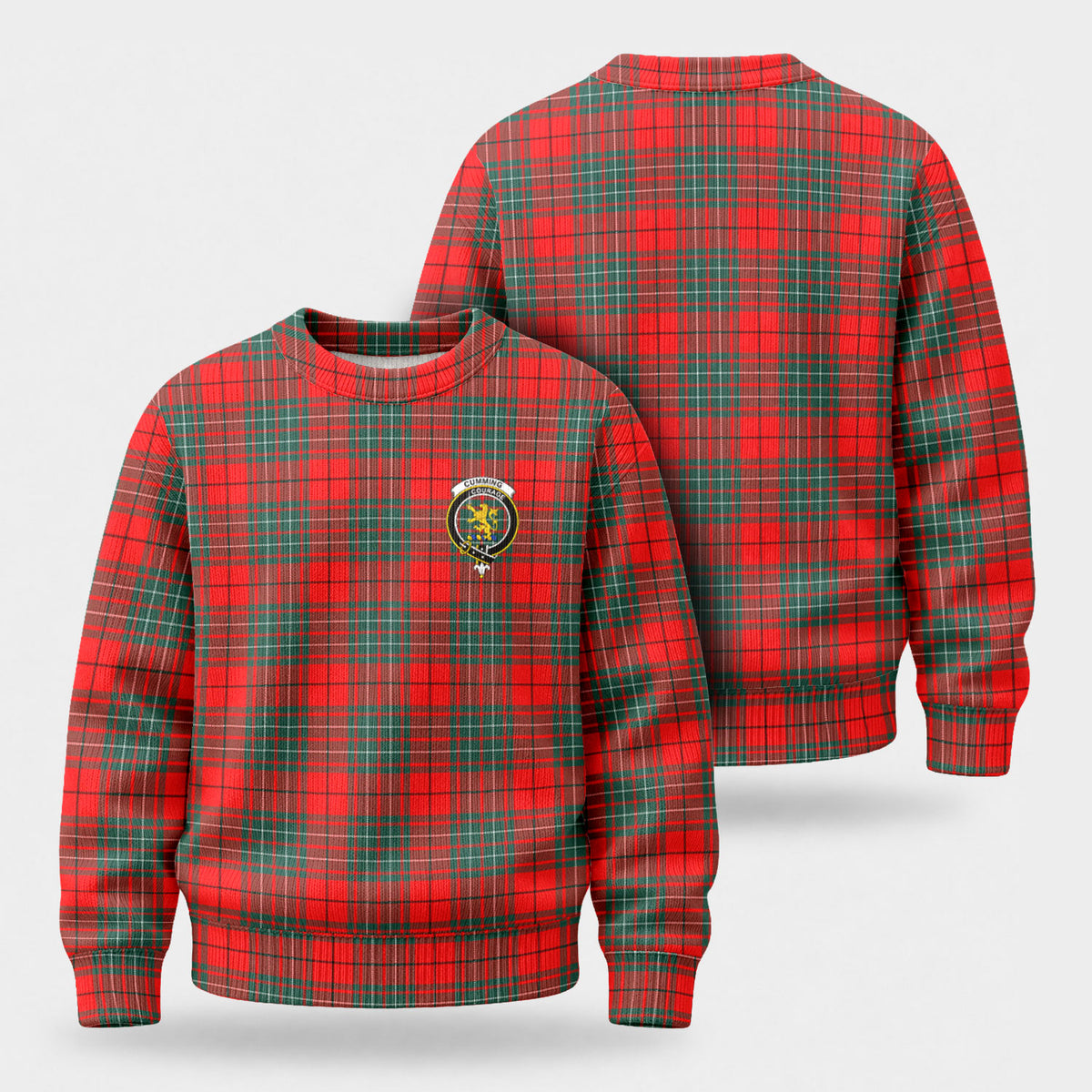 Cumming Modern Tartan Crest Sweater