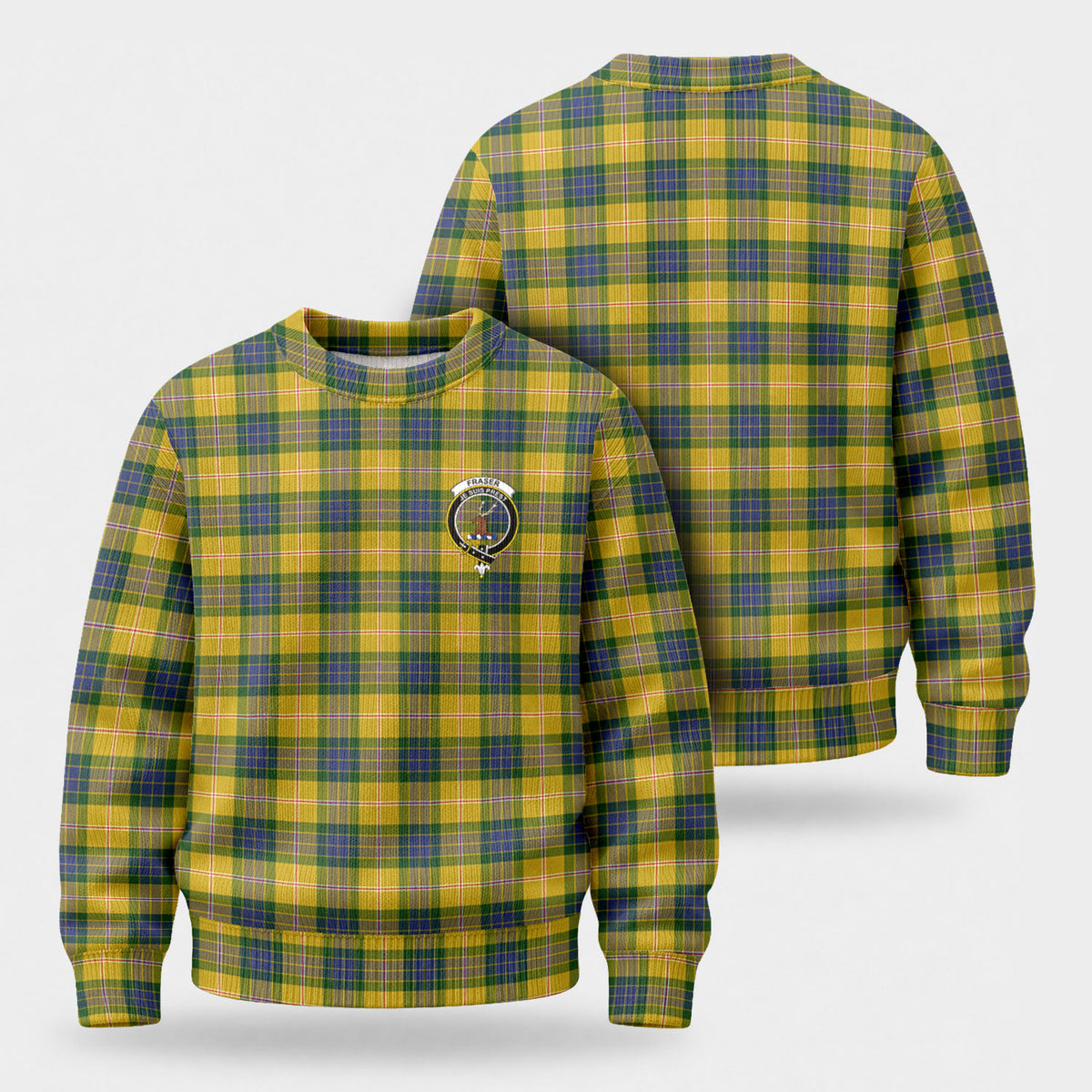 Fraser (of Lovat) Yellow Tartan Crest Sweater