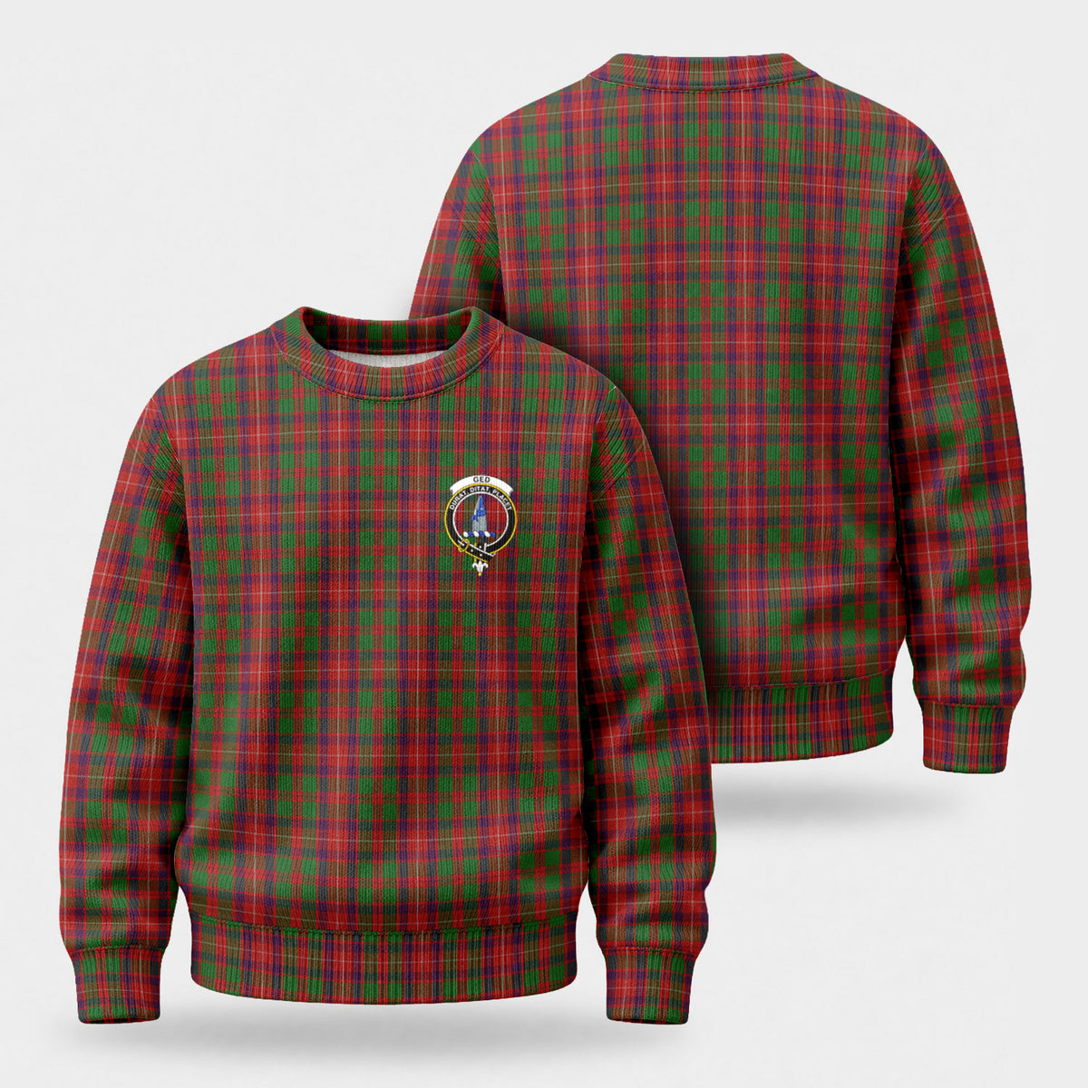 Ged Tartan Crest Sweater