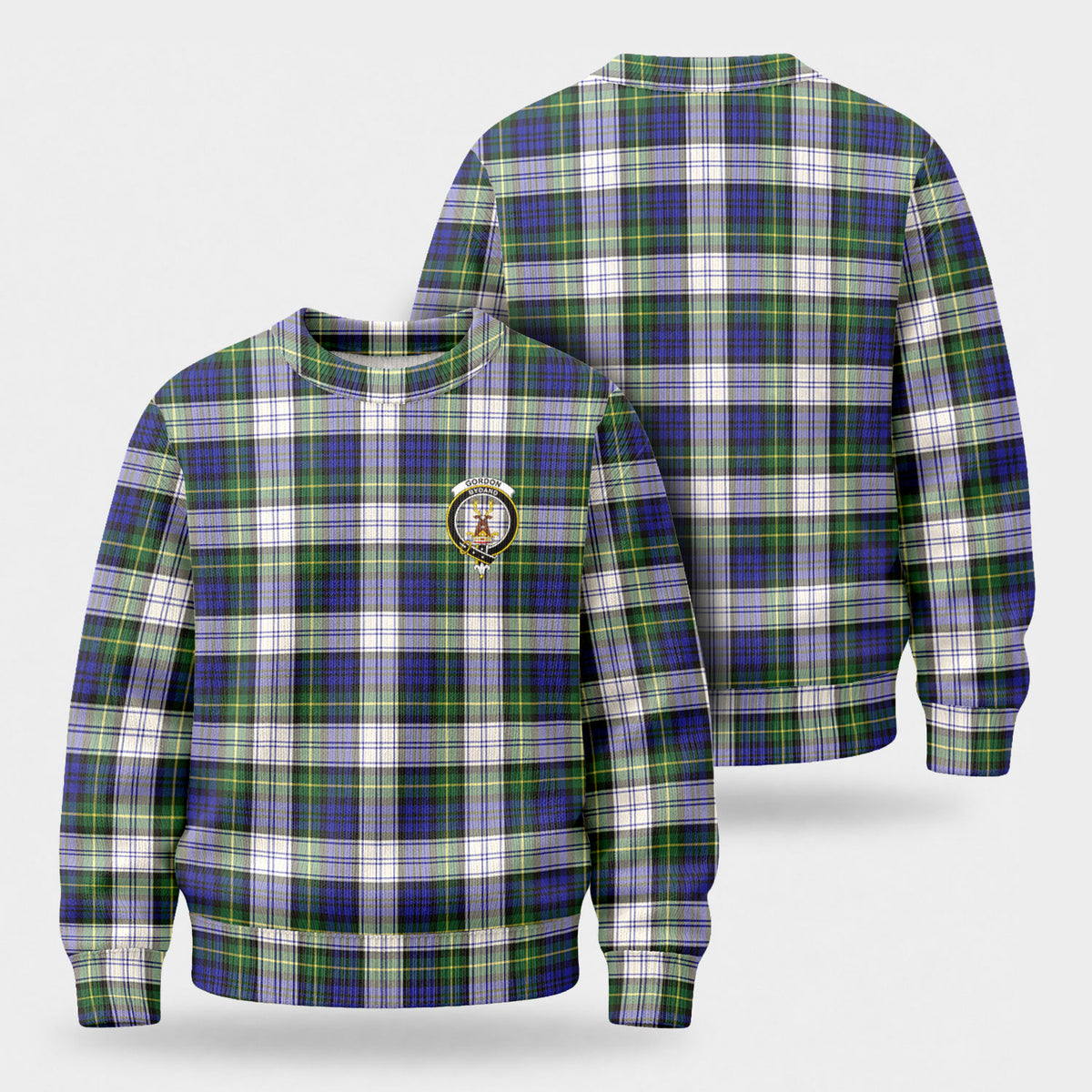 Gordon Dress Modern Tartan Crest Sweater
