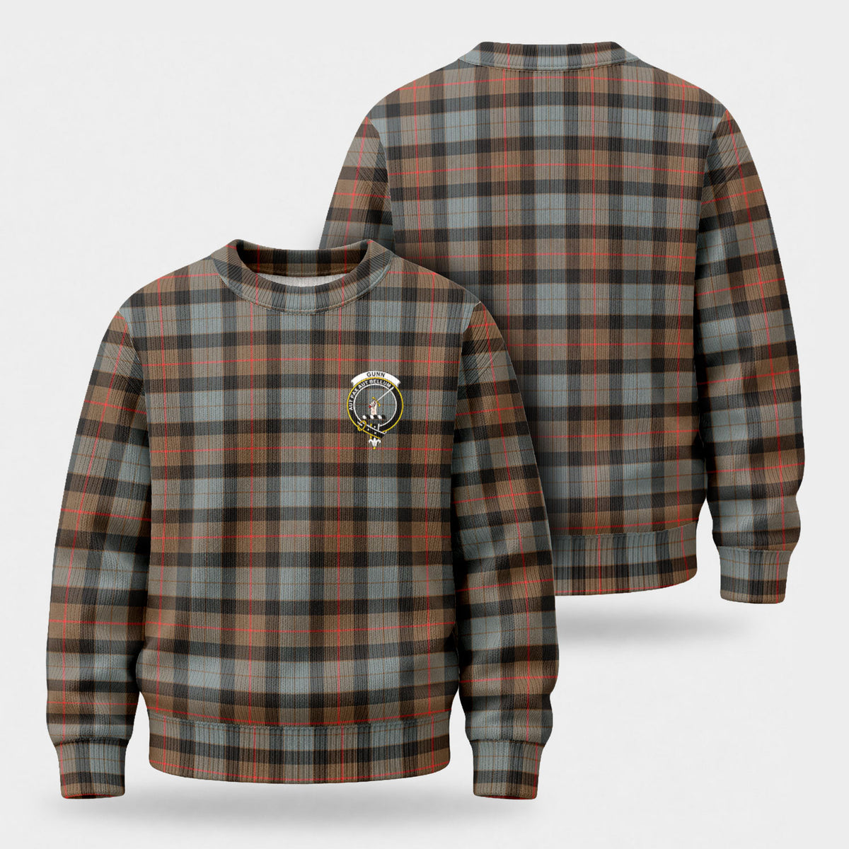 Gunn Weathered Tartan Crest Sweater