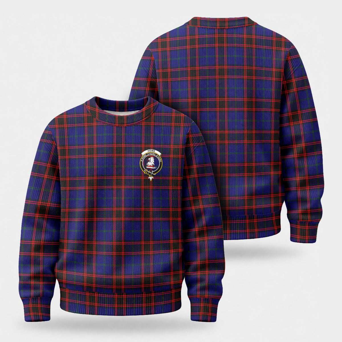 Home Modern Tartan Crest Sweater
