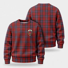 Kelly of Sleat Red Tartan Crest Sweater