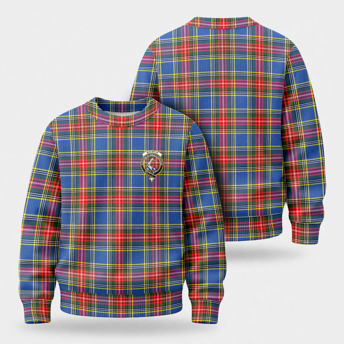MacBeth Modern Tartan Crest Sweater
