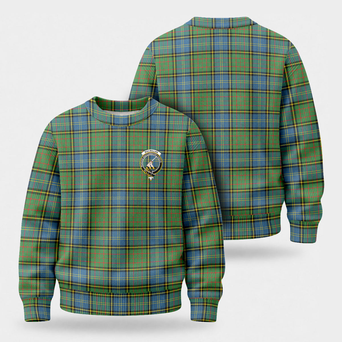 MacMillan Hunting Ancient Tartan Crest Sweater