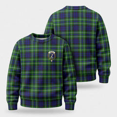 MacNeil of Colonsay Modern Tartan Crest Sweater