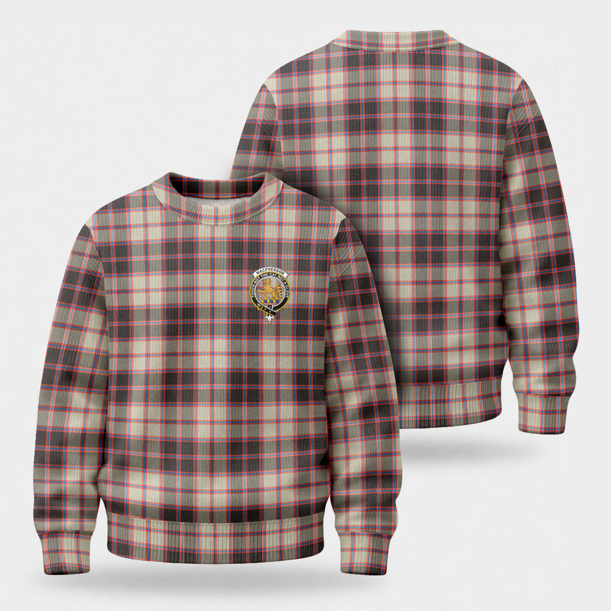 MacPherson Hunting Ancient Tartan Crest Sweater
