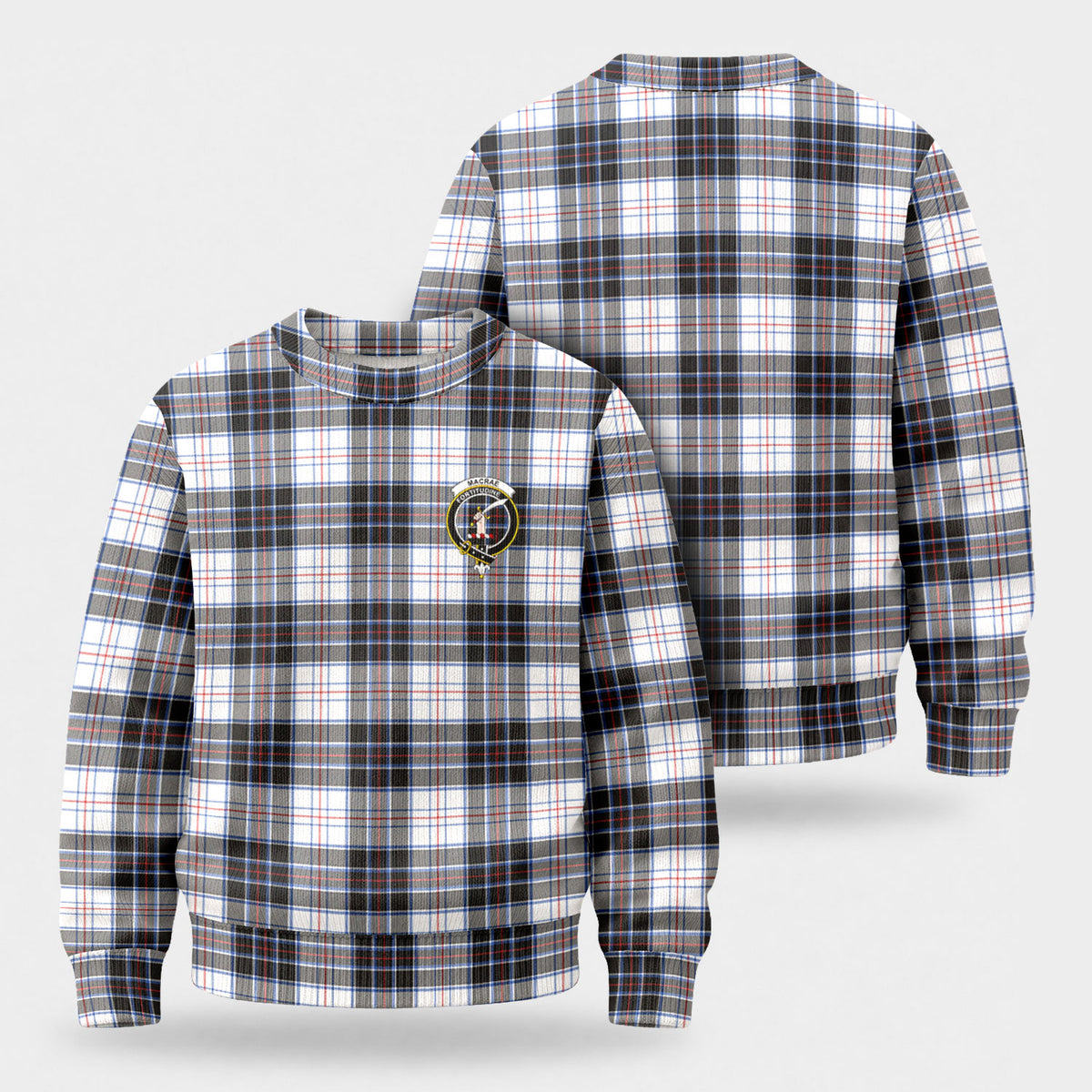 MacRae Dress Modern Tartan Crest Sweater