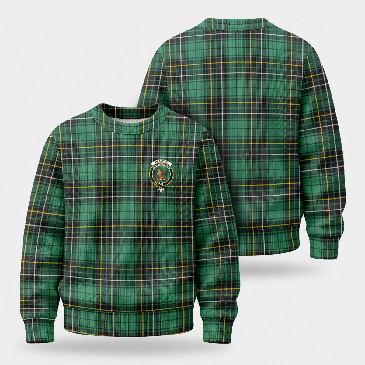 McAlpine Ancient Tartan Crest Sweater